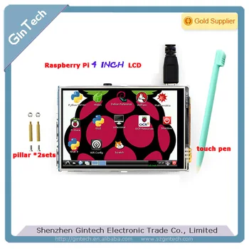 

free shipping 4inch Raspberry Pi LCD, 4 inch HDMI LCD Raspberry Pi B/B+/2B + touch pen+ pillar 4" IPS display
