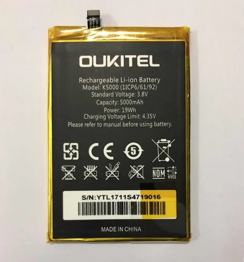 

Oukitel K5000 Battery 100% Original 5000mAh Backup Battery Replacement For Oukitel k5000 Mobile Phone