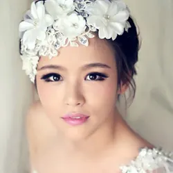 2020 Wedding Hats hot Selling Rhinestone Pearl Lace Flower Bridal Hair Head For Wedding Party In Stock