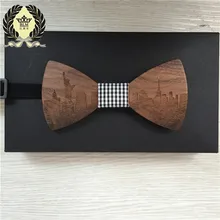 Новое поступление мужской деревянный галстук-бабочка галстук индивидуальные аксессуары модный геометрический дизайн Твердый хороший деревянный лук галстук для свадьбы