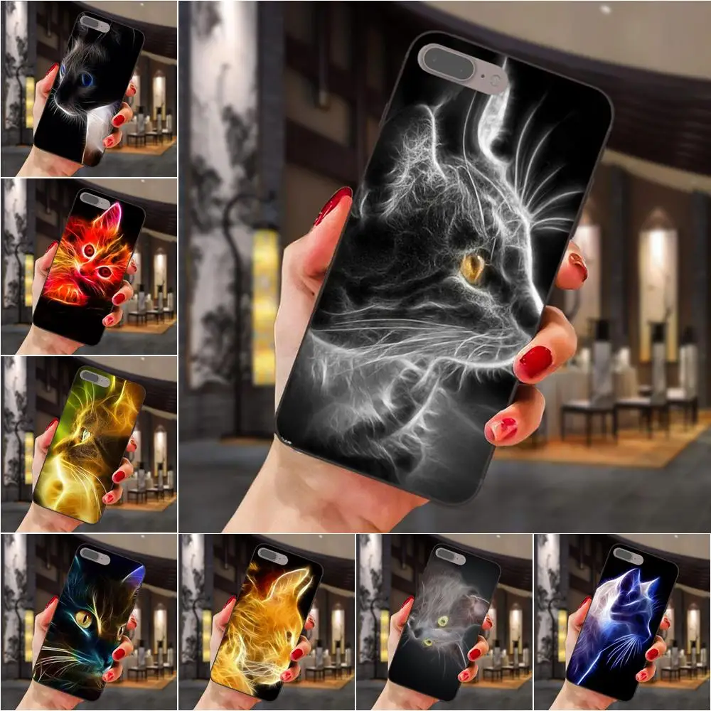 

Light Fractal Cat Pattern Artwork Soft TPU Mobile For Xiaomi Mi Mix Max Note 2 2S 3 5X 6 6X 8 9 SE A1 A2 Lite Play Pro F1