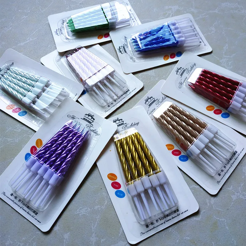 Online 100 box Traum bunte farbe Kerze Kuchen Party Geburtstag Festival Liefert Schönen Geburtstag Kerzen für Küche Backen Geschenke