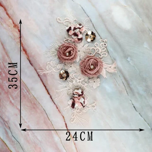 1 шт. 3D вышитые нашивки цветы пришить на аппликация для одежды DIY аксессуары Скрапбукинг - Цвет: 1