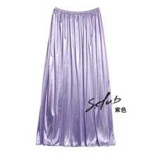 Полупрозрачная длинная юбка с подкладкой 90 см, шелковистая Расширительная юбка, тонкая юбка, Базовая Универсальная Нижняя юбка
