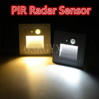 

IP65 PIR motion Detector + Light Sensor Led Step Stair Lights Outdoor Footlight Recessed Corner wall Lamp exterior garden light