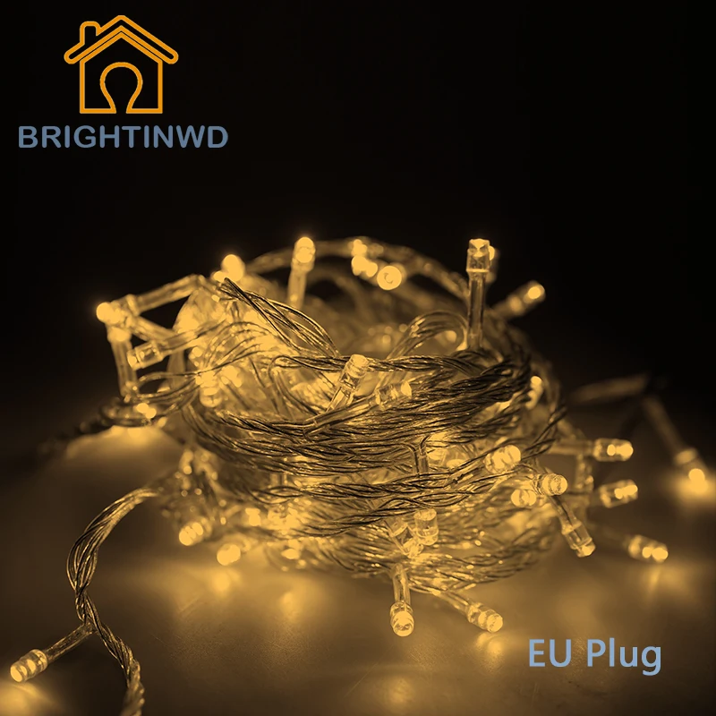 BRIGHTINWD 220 В Luminaria светодиодный гирлянды светодиодные полосы света лампы 10 м цепи