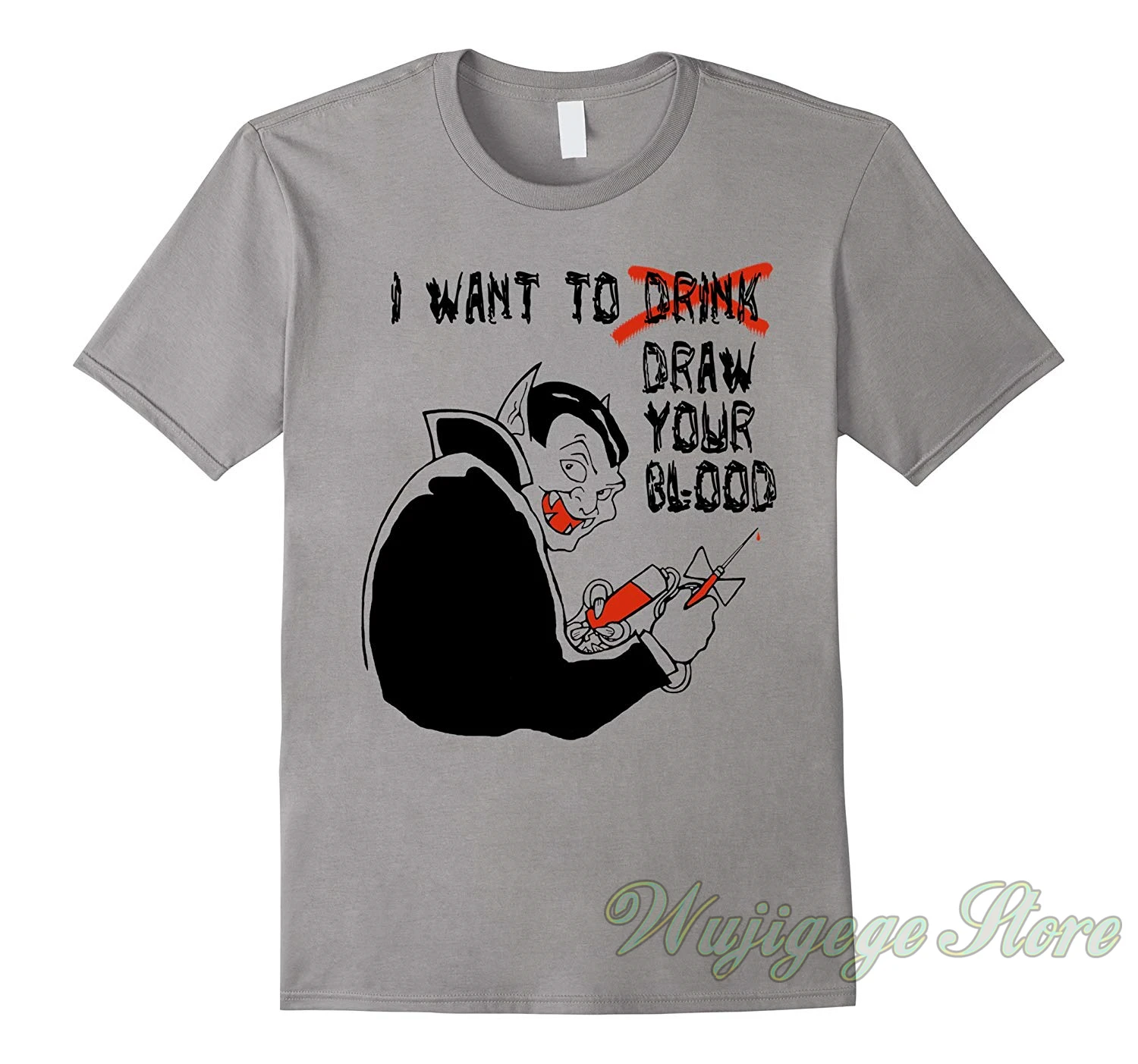 

Summer funny print Funny Vampire T-shirt for Phlebotomists Phlebotomy Students t shirt men women tops tee 100% cotton tshirts