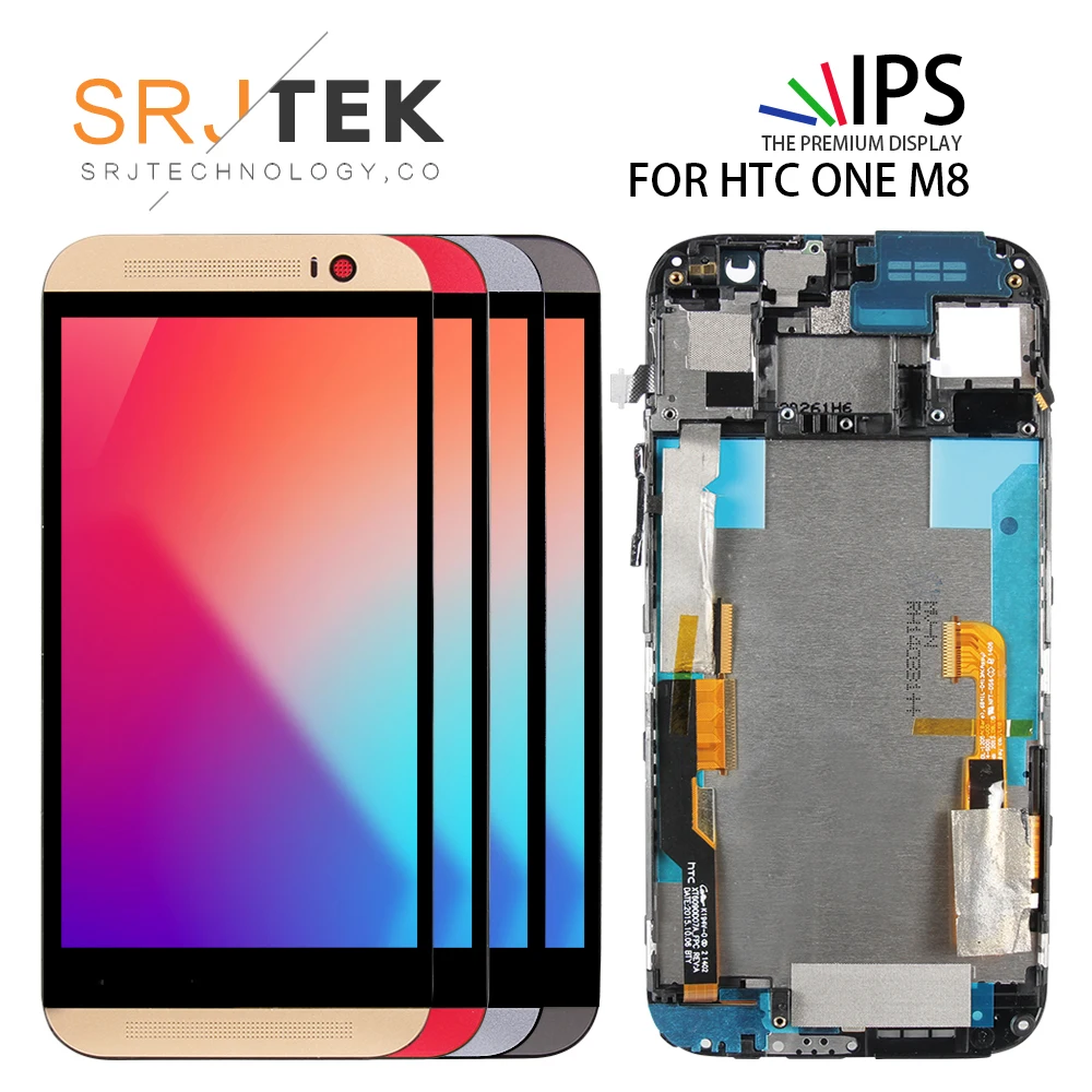 

Original 5" 1920X1080 Display For HTC ONE M8 LCD Touch Screen with Frame M8 Display Digitizer Assembly Replacement Parts 831c