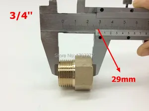 Бесплатная доставка, Латунная муфта с внутренней резьбой BSP 3/4 дюйма и наружной резьбой 3/4 дюйма, латунный фитинг для труб