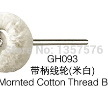 GH093 mournted хлопок нитевая щетка, стоматологические полировка ротационный Полирующий колеса, ручка Wire100pcs/уп украшения инструменты