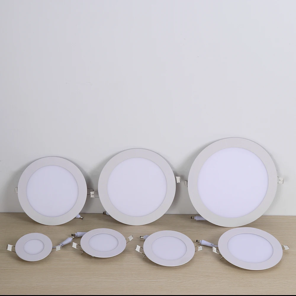 

Ultra-slim 3-18W Round Recessed Ceiling Down Light LED Panel AC85-265V