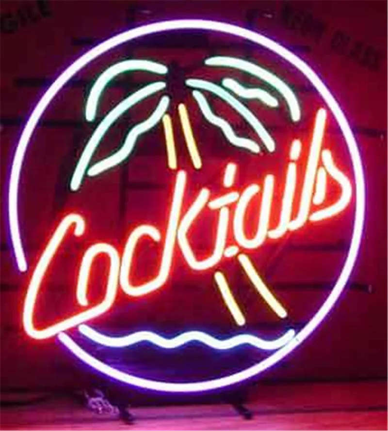 neon sign for cocktails