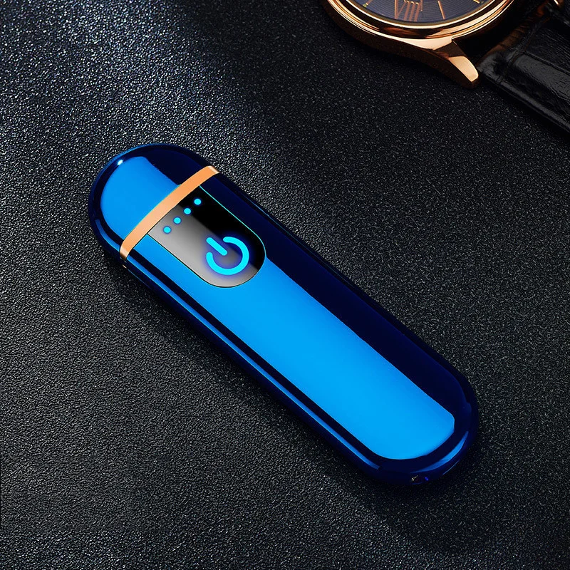 

LED cigarette lighter sensor touch electronic USB lighter rechargeable windproof fire-free lighter wholesale more favorable