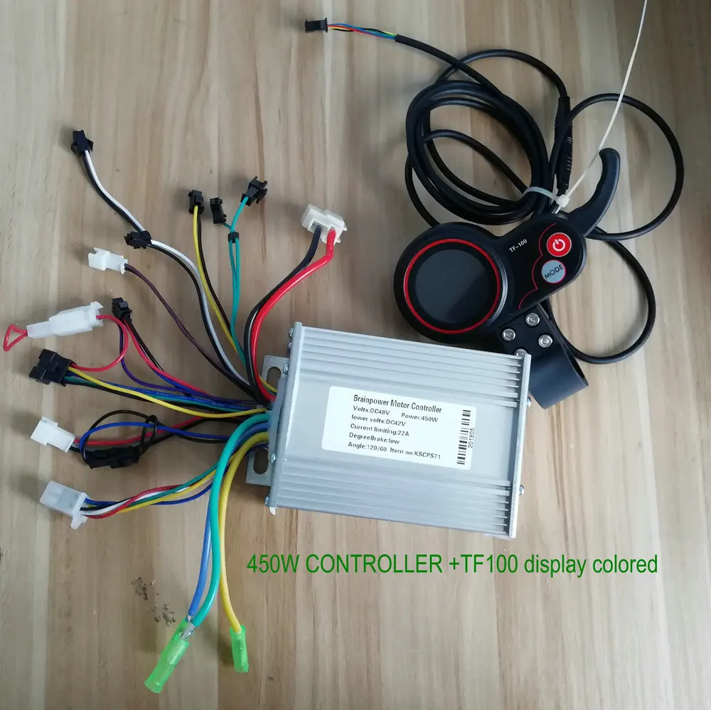 Cheap 400W-3000W BLDC 24V36V48V60V controller&LCD display with throttle shifter white/colored screen electric scooter MTB ebike parts 3