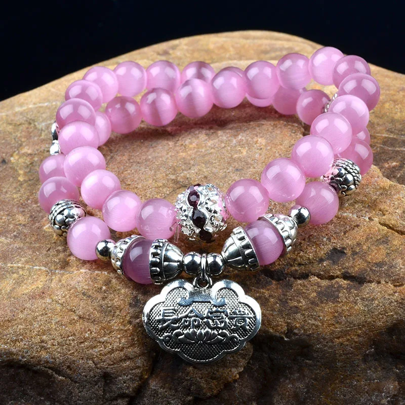 Женский браслет с бусинами в виде кошачий глаз 8 мм|bead bracelet|bracelet withbracelets with beads |