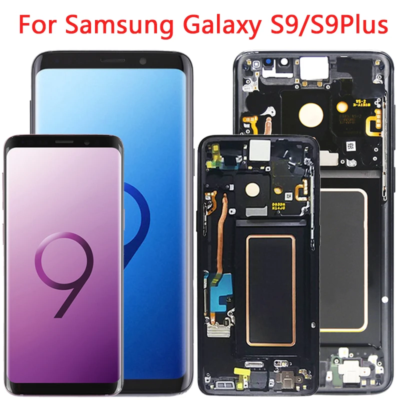 

Original AMOLED S9 LCD For Samsung S9 Plus LCD Display Touch Screen Frame For Galaxy S9 SM-G960F G965F With LCD Red burn shadows