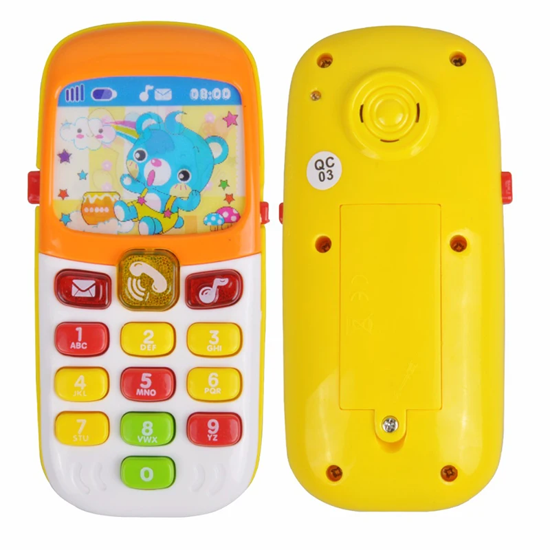 1 шт. новые электронные телефон для детей детские мобильные Elephone обучения Музыкальный автомат игры игрушки для детей Цвет случайно