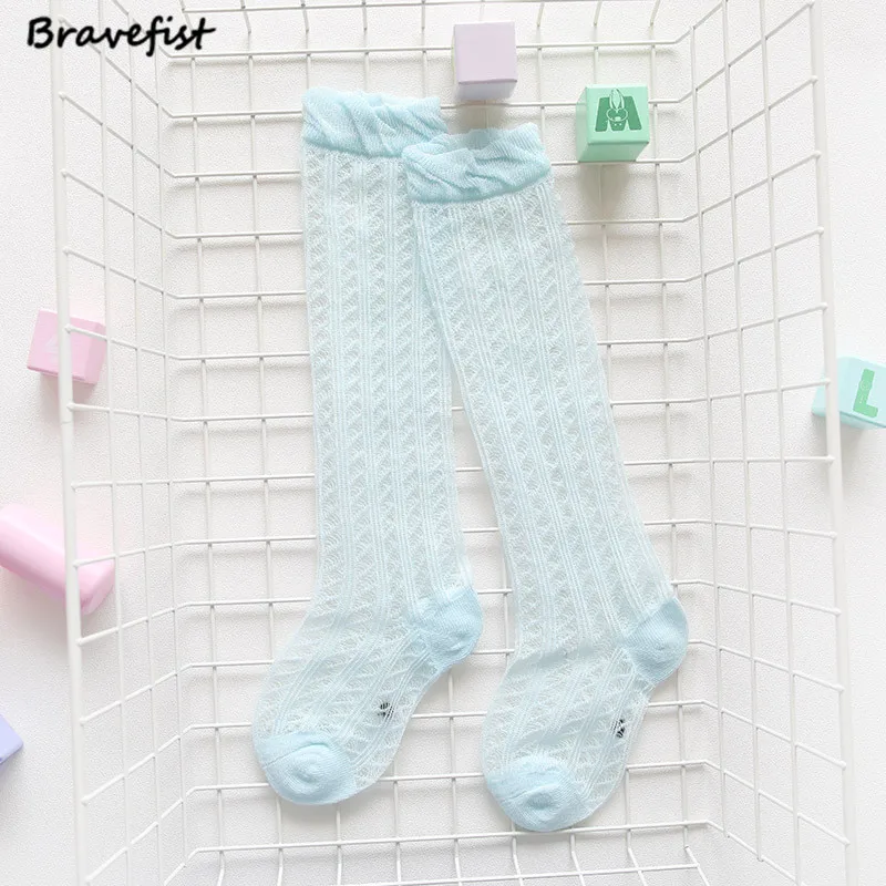 0-3Y летние носки для малышей, тонкие длинные носки в сеточку, колье, детские дышащие хлопковые носки, детская одежда - Цвет: No4