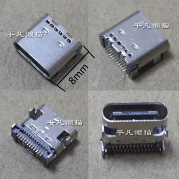 

Free shippingUSB connector Type-C USB3.1 female 24P pin Double row L=8MM USB charging interface