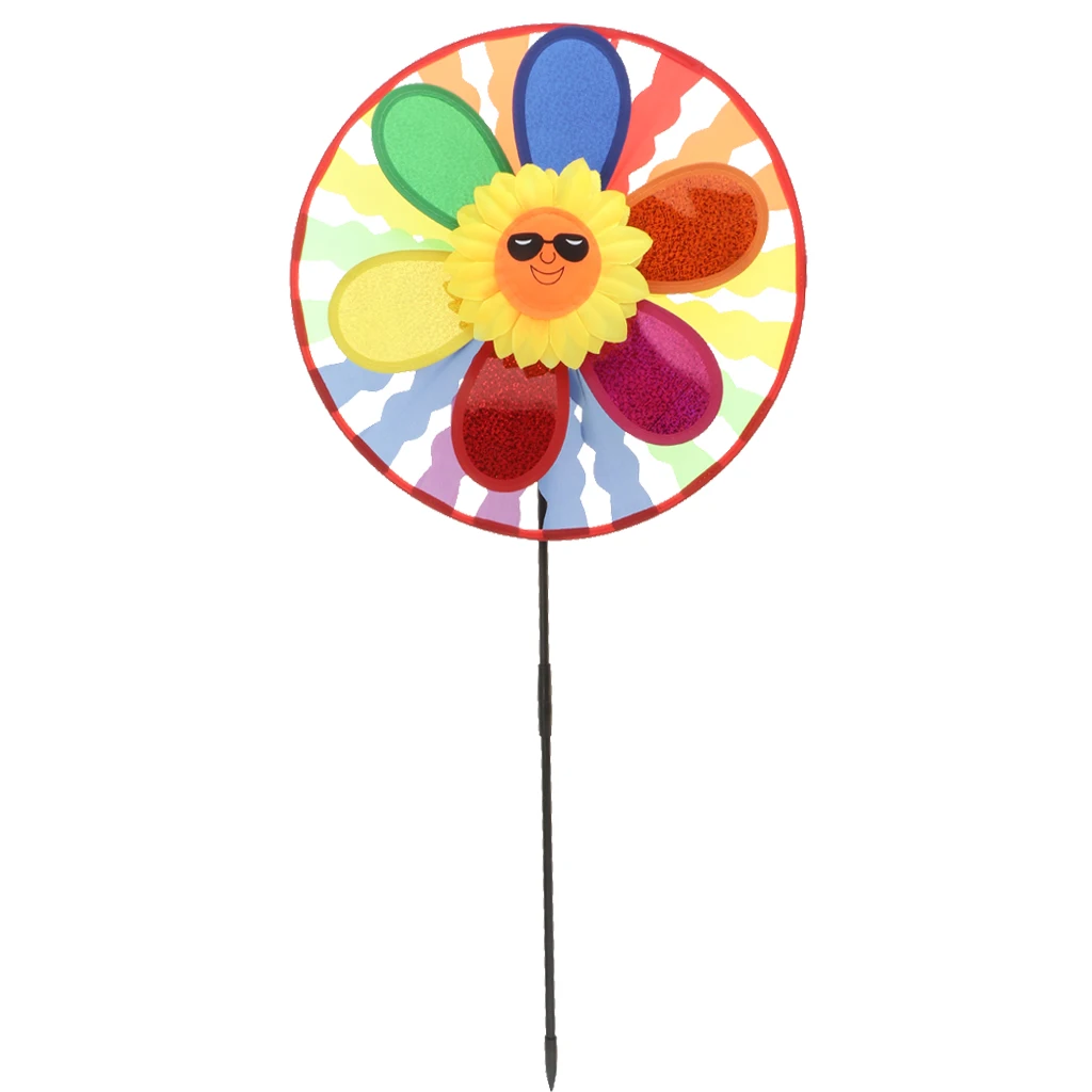 5 шт. двойное колесо ветряные мельницы с улыбающееся лицо, цветок крутящаяся игрушка для детей, открытый задний двор Декор вечерние сувениры