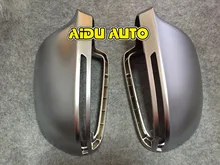1 pair For Audi A3 S3 8X 08 A4 S4 B8 S5 A5 S6 A6 Q3 matt chrome Silver mirror case rearview mirror cover shell