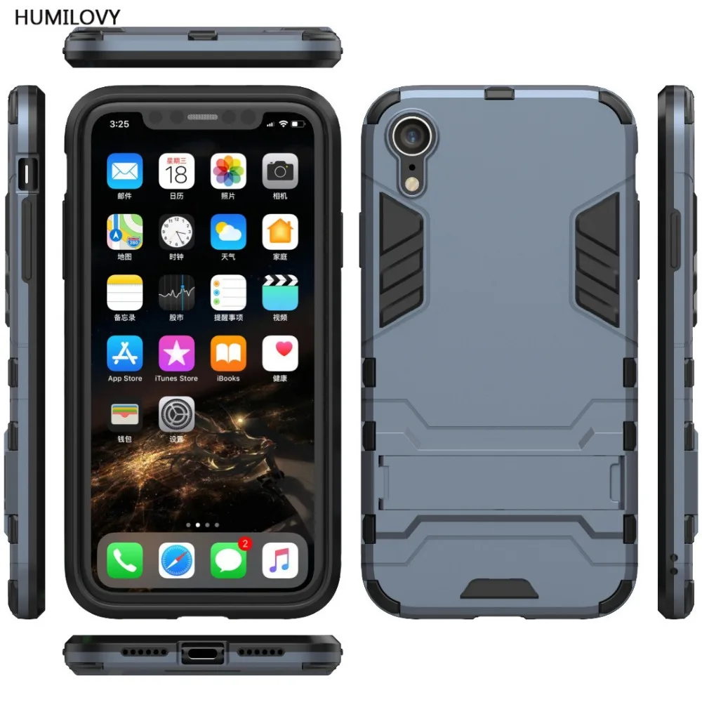 

For Fundas iPhone XR Case for Apple iPhone Xr Cover Shockproof Back Soft TPU Hybrid Hard Plastic PC Cases for iPhone XR Coque