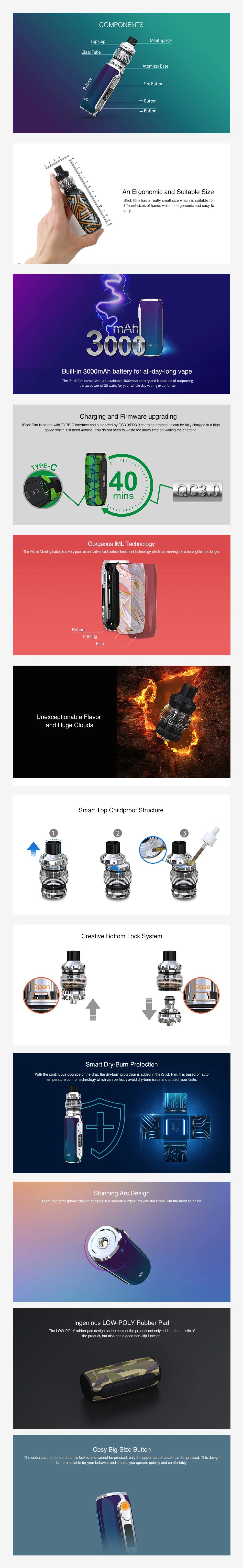Eleaf iStick Rim 80W Kit with Melo 5 3000mAh