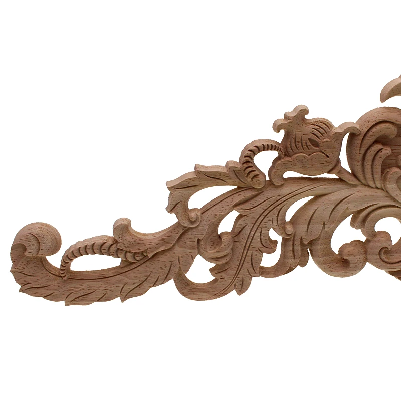 VZLX Wood Home Decoration Accessories Wooden Cupboard Doors Windows Small Decorative Floral Applique Mini Crossbow