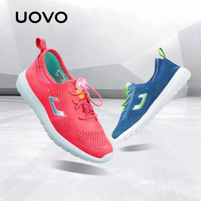 

Child Sport Shoes Boys And Girls UOVO Soft Leightweight Sole Sneaker Kids Spring And Summer Breathable Mesh Shoes Eur #31-37