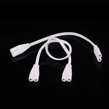 

T4 T5 T8 Double plug bracket lamp connecting cord 50cm cable for led tube connector wire female 20pcs