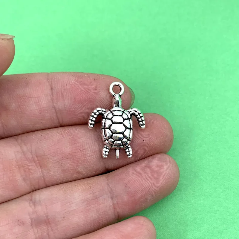 

10 Pendants Turtle 23 * 17mm Antique Tibetan Silver Pendant Accessories Accessories DIY Vintage Necklace.