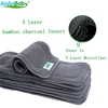 Purchase Reusable 5 Layer Bamboo Charcoal Diaper Insert Super-absorbency Nappy Changing Mats Liners Fit Diapers 32834141916