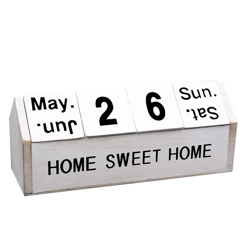 

Nordic Simple Style Wooden Desktop Decoration Desk Calendar Creative Calendar Living Room Dining Room Display Window INS Stylish