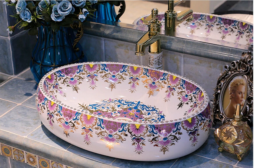 

On the ceramic basin. The sink basin. The basin art basin.