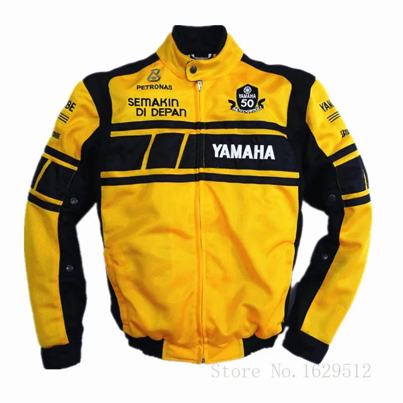 

Summer Mesh Breathable Motorcycle Jacket For YAMAHA Racing Team 50-years Anniversary MotoGP Textile Jacket With Protective Gear