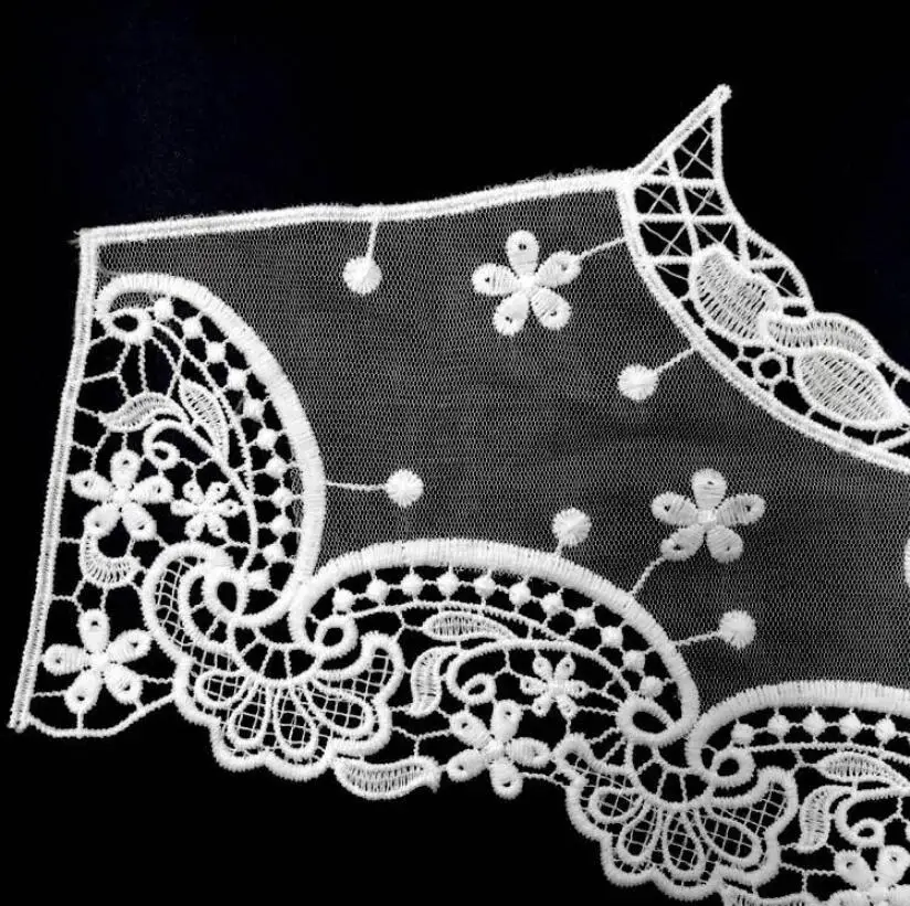 1 шт. аппликация кружевная ткань блузка костюм декоративный аксессуары DIY платье декольте Воротник Шитье планки Бежевый Зеленый Белый Черный