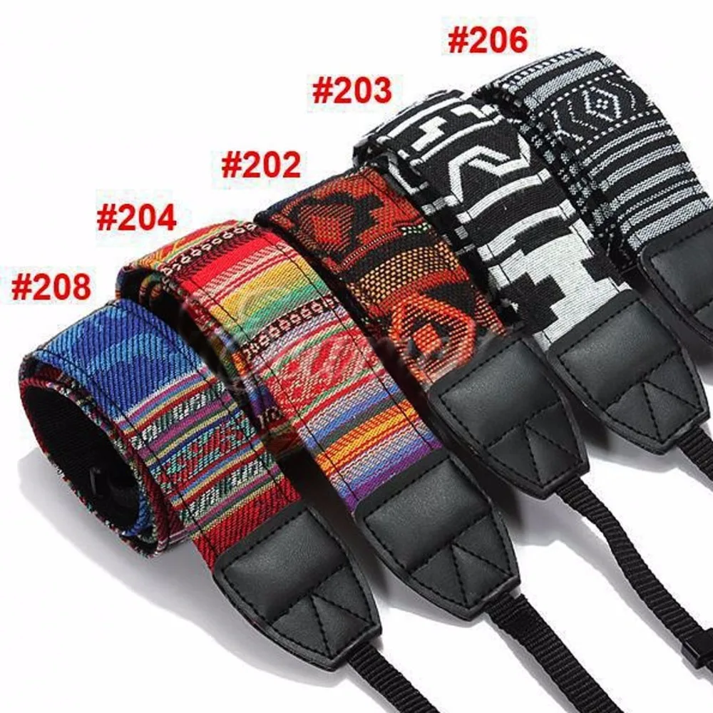 Color retro hippie SLR camera neck strap durable cotton for Canon nikon pentax SONY | Электроника