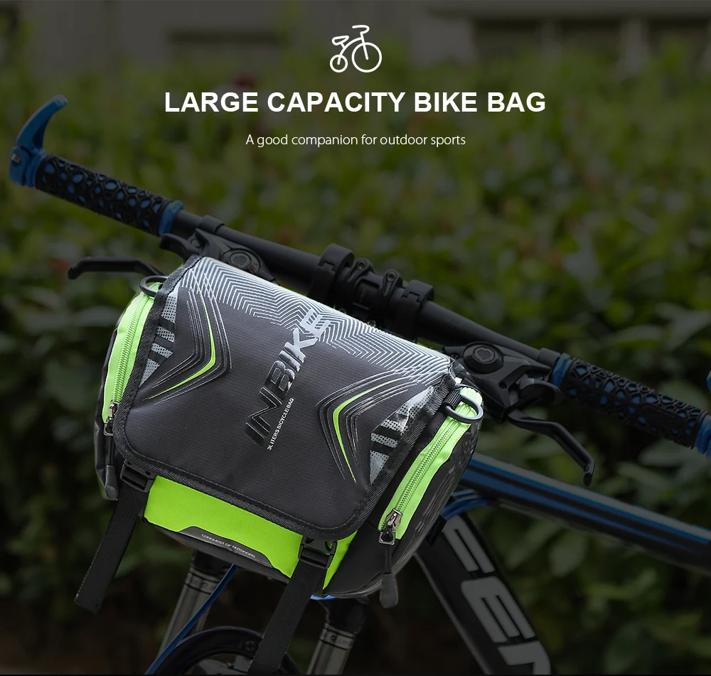 Sale INBIKE Waterproof Bicycle Bag Large Capacity Handlebar Front Tube Bag Bike Pocket Shoulder Backpack Cycling Bike Backpack 0
