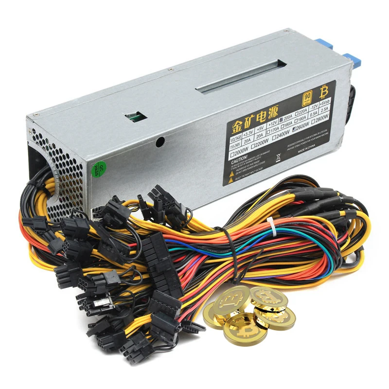 Mining Rig 1600W источник питания DASH Eth BTC Miner PSU для видеокарты GTX 1080 R9 380 RX 470 480 WhatsMiner M3 Antminer