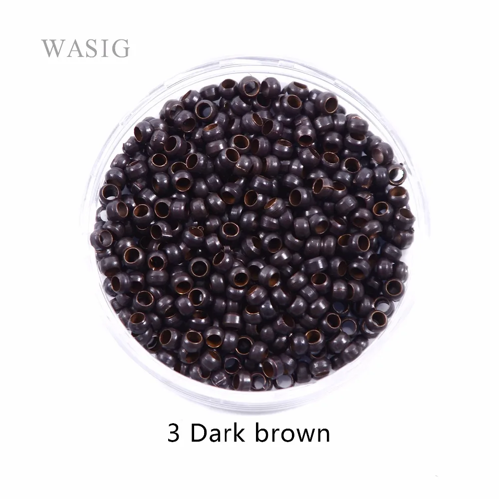 헤어링크 1000개 세트 2.5mm 나노 링 비즈 헤어 익스텐션 7가지 색상 선택 가능 10 머리 연장을위한 1000 개 조각 2.5 MM 마이크로 나노 링 선택 7 색깔