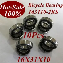 10 шт. 16X31X10 мм 163110RS 163110 2RS мяч велосипед колесики для вала Нижние Винты-держатели оси для ремонта ступицы велосипедный подшипник 163110-2RS