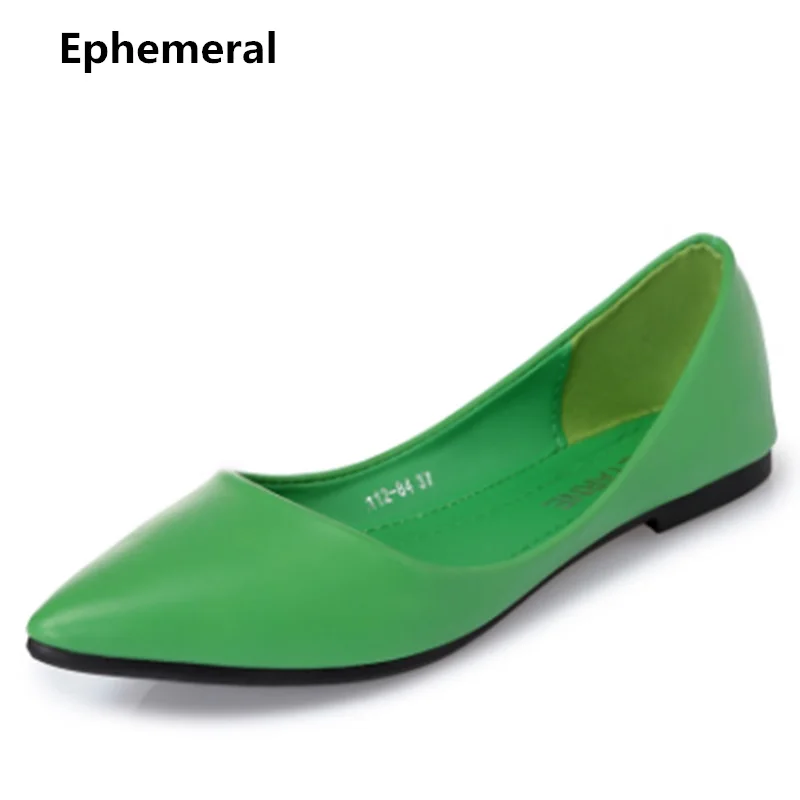 

Female flats summer shoes women no heels loafers beige blue black pointed toe slip-on personalizados homem casual plus size 5-4