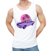 Мода sketang дизайн летние мужские пикантные майки для девочек и крутой автомобиль Печатный жилет без рукавов