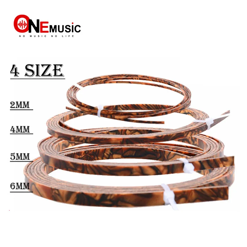 Colorful Celluloid 6/5/4/2 mm Width Guitar Binding Purfling 5 Feet Length Tiger Pearlguitar