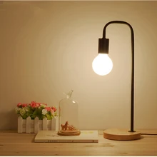 Лофт старинная Настольная лампа с 2 цветами традиционная американская деревенская деревянная железная Эдисон-стол лампы скандинавские металлические настольные светильники