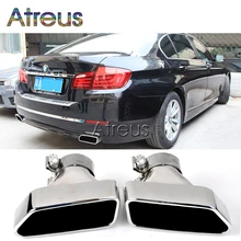 Chrome 304 Stainless Steel Car Exhaust Pipe Muffler Tip For BMW F18 F10 5-Series 2013 2014 Accessories