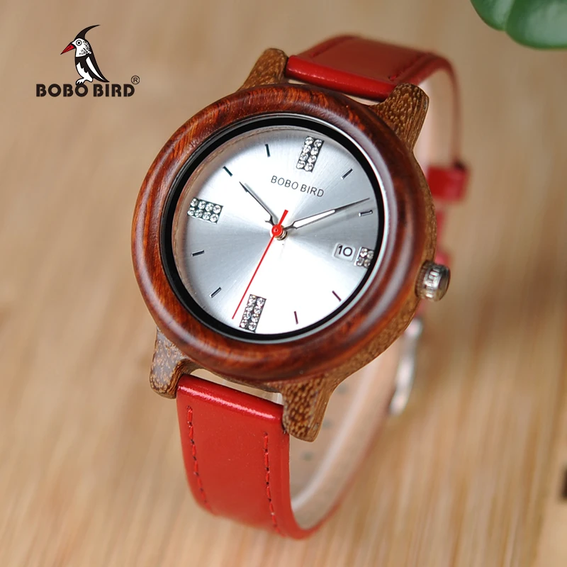 BOBO BIRD Women Watches Relogio Feminino Rhinestone Ladies Quartz Watch with Date Display a Great Gift for Girlfriend W-aP29