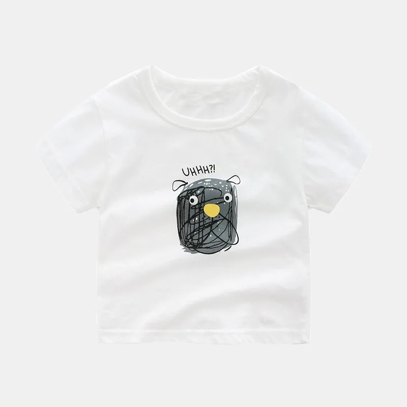COOTELILI Cute Animal Dinosaur Girls Tops Kawaii Pattern Boys Clothes Summer Short Sleeve Boys T-Shirt Children's Cartoon Shirts (16)