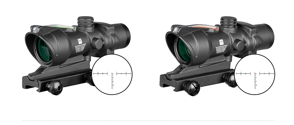 ACOG 4X32 охотничий прицел оптика из настоящего волокна красный зеленый с подсветкой шеврон стекло гравированное сетка тактический оптический прицел