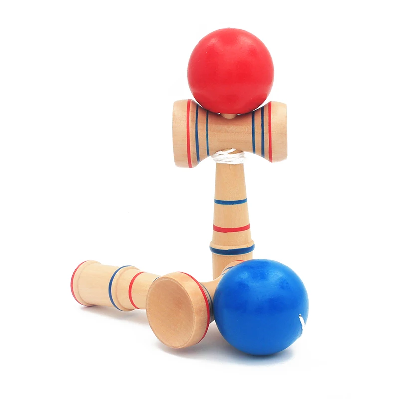 Высокое качество Детские деревянные игрушки игрушка кендама Мячи синий красный шар для жонглирования спортивные игрушки для активного отдыха для детей и взрослых Рождественский подарок